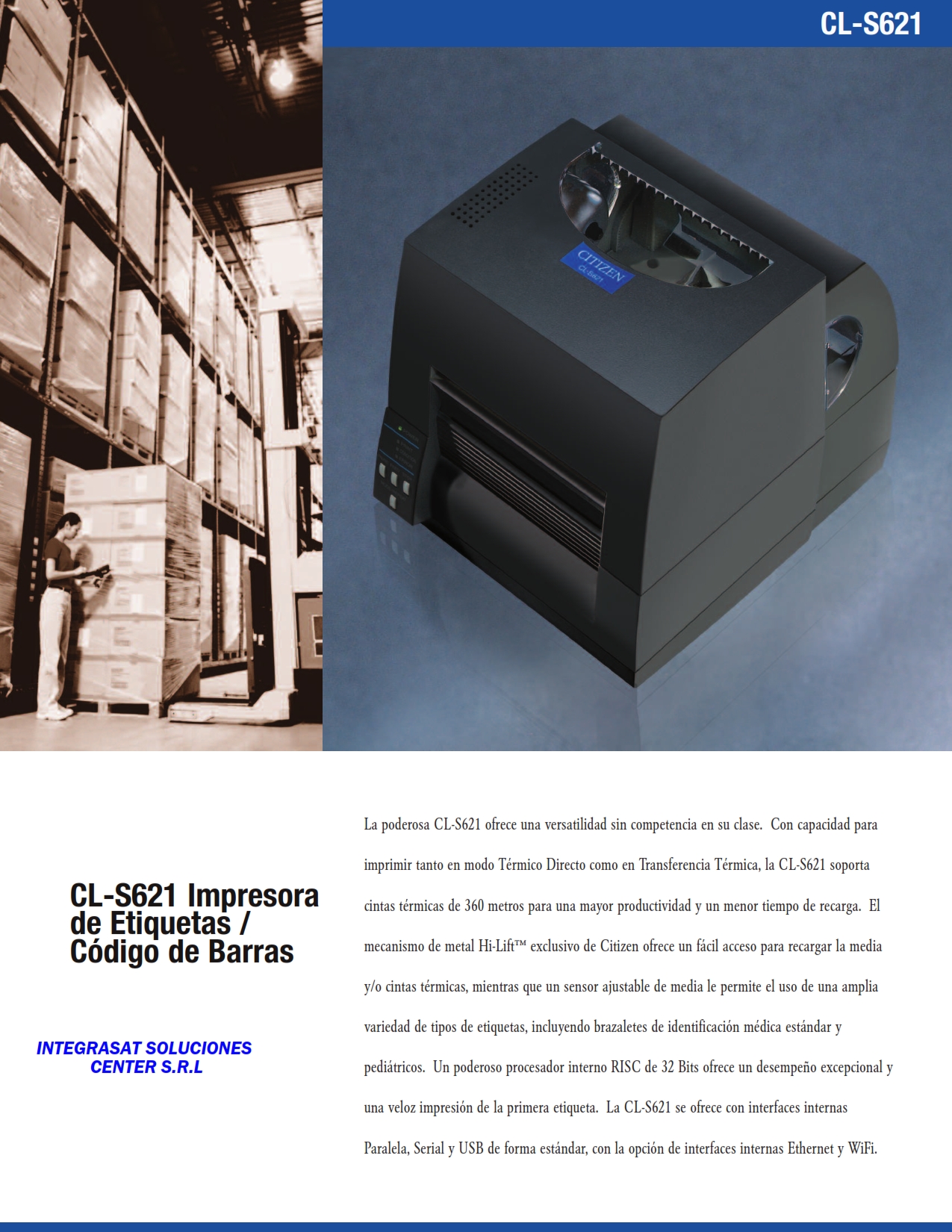 IMPRESORA DE ETIQUETAS CITIZEN CL S621 001