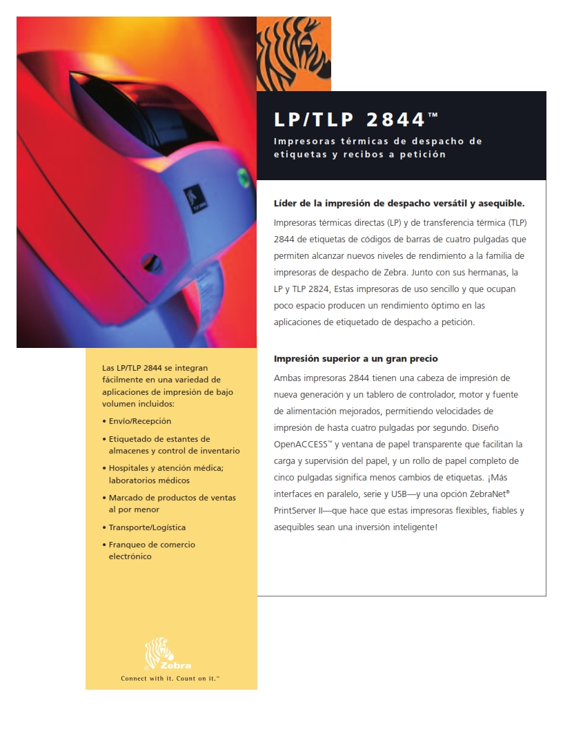 IMPRESORA DE ETIQUETAS ZEBRA TLP 2844 001