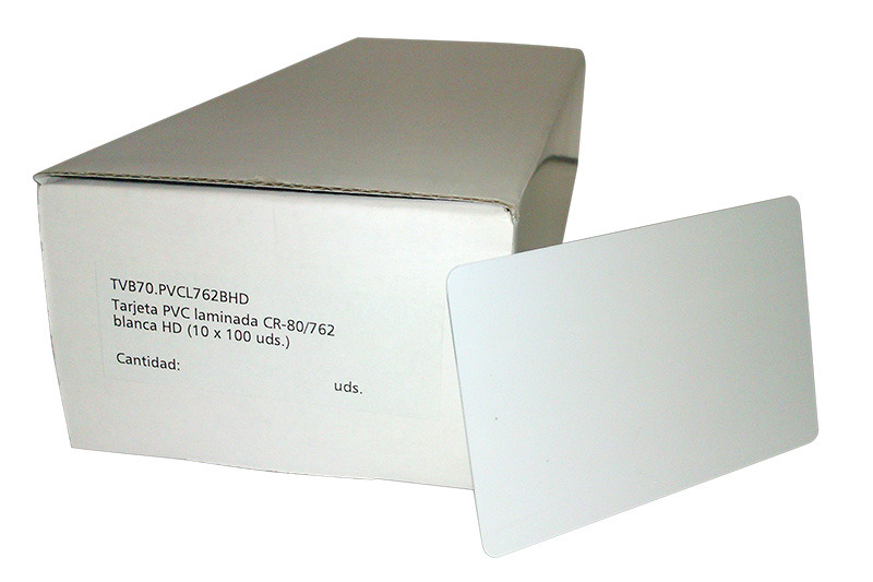 TARJETAS DE PVC POS CR80 PAQX100 UNIDADES