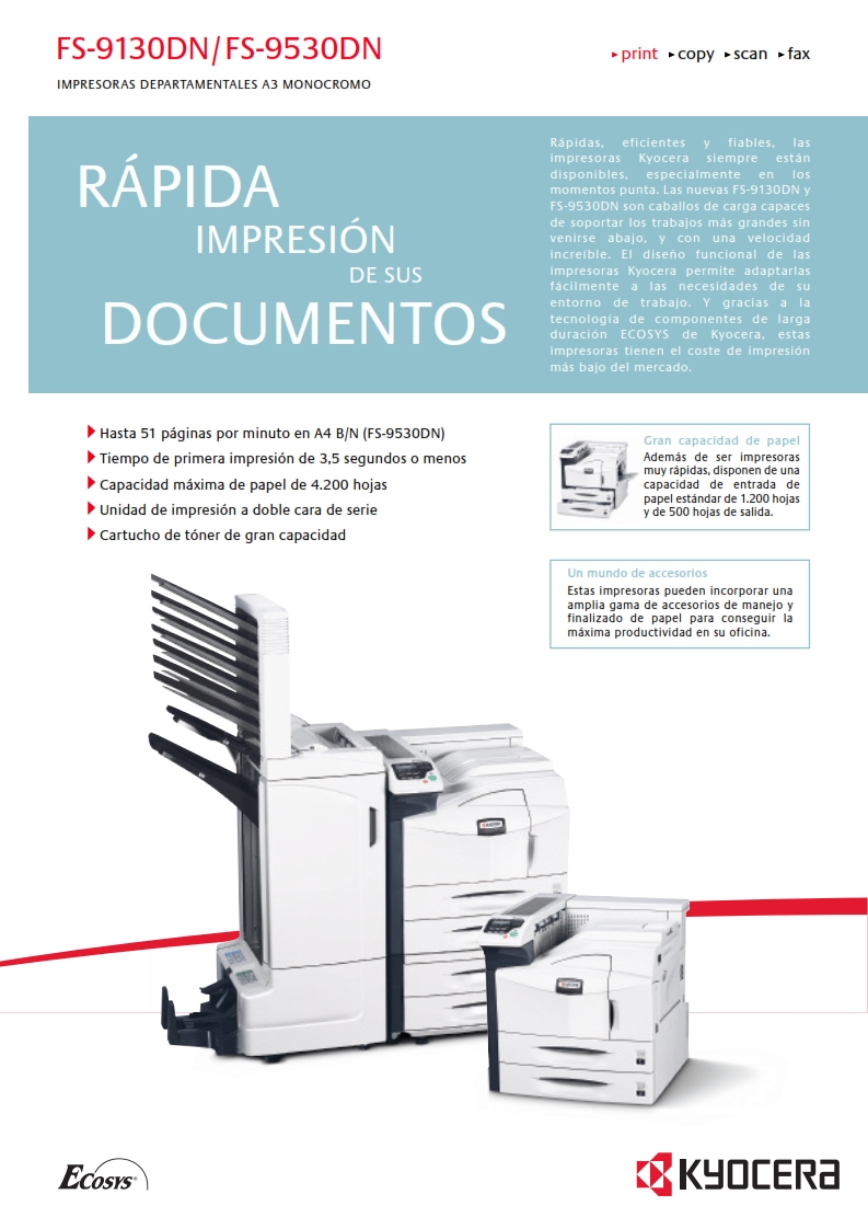 Impresora Kyocera Laser Nueva Fs 9530dn Monocromatica A3 001